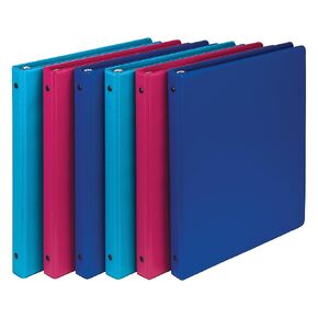 Samsill 1 Inch Document Storage Binder, Made in USA, FSC 100% Recycled Chipboard, Round Ring, 3 Ring Binder, Black