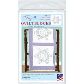 Jack Dempsey Needle Art Cross-Stitch Design, White
