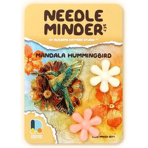 مجموعة Awesome Pattern Studio Needle Minder Set - Mandala Hummingbird Needle Needle Minder + 2 Needle Threaders. دبوس المينا للغرزة المتقاطعة والتطريز والحرف in Kuwait