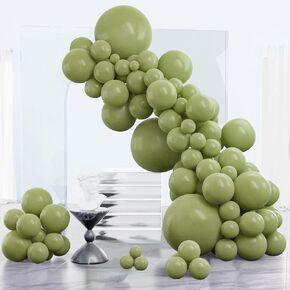 PartyWoo Dark Green Balloons 123 pcs Green Balloons Hunter Green Balloons Different Sizes Pack of 18 12 10 5 Inch Emerald Green Balloon Arch Kit Garland as Christmas Jungle Party Decorations Green-Y56