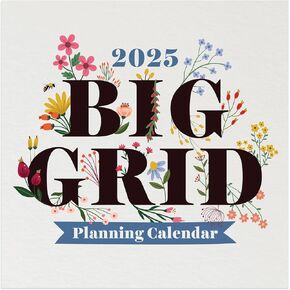 TF PUBLISHING 2025 Flowers Wall Calendar | Large Grids for Appointments and Scheduling | Vertical Monthly Wall Calendar 2025 | Home and Office Organization | Premium Gloss Paper | 12"x12"