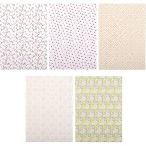 5 Sheets Miniature House Wall Decals, Removable PVC Stickers for 1:12 Scale Dollhouse, Assorted Colors, DIY Craft Decoration for Living Room and Bedroom