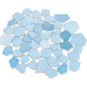 uxcell 500g/1.1LB Irregular Ceramics Mosaic Tiles, 1.3-2 cm Bulk Stained Ceramic Mosaic Pieces Stones Mosaic Kits for DIY Art Craft Projects Home Decor, Mixed Brown