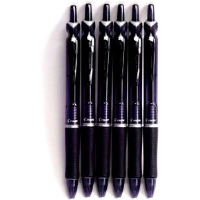 Pilot Acroball Knock Ballpoint Pen, 0.7mm, Black(BAB-15F-BB),6 pens per Pack (Japan Import) [Komainu-Dou Original Package]