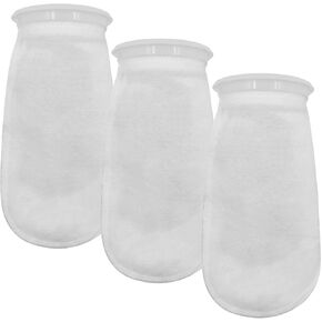 6Pcs 4 Inch Ring by 10 Inch Long Filter Socks 200 Micron, Aquarium Felt Socks, Aquarium Filter Bags for Freshwater Saltwater Aquariums Fish Tank, Sump Filter Socks, Use in Ponds Overflows