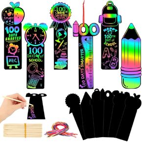 Augsun 96pcs رمضان الحرف اليدوية للأطفال ، Magic Rainbow Scratch Art Eid Works for Kids رمضان هدايا العيد للأطفال من رمضان الفنون والحرف الحرف. in Kuwait