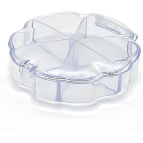 12 Grids Clear Plastic Organizer Box, Storage Container Jewelry Box Transparent Plastic Nail Art Decorations Container for Nail Rhinestone Crystal Glitter Accessories Bead Earrings,3 Pieces