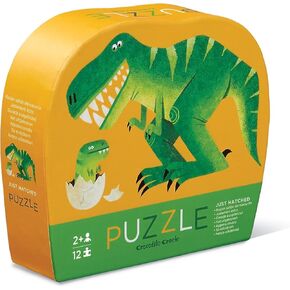 Crocodile Creek 12-Piece Mini Jigsaw Puzzle - Fun Floor Puzzles for Kids Ages 2-4 and Up - Heavy-Duty Shaped Box for Storage - Just Hatched - 12" x 9" Finished