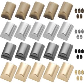 20PCS Zipper Stopper 15.3x11mm Zinc Alloy Zip End Stop Lock Tail Plug Used for Bag Zipper Bottoms DIY Craft Wallets Light Gold/Gun Black/Silver/Bronze