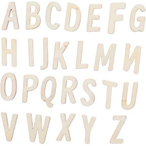 500 Pieces Wooden Letters 1.3 Inch Crafts Unfinished Wooden Letters Small Wood Letters DIY Painting Art Home Decor Kids Spelling Learning