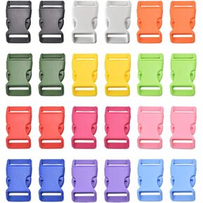 Generic Multicolor Quick Side Release Buckles for Paracord Bracelets Pet Collar Belt Strap Craft Accessory (1(25.5mm))