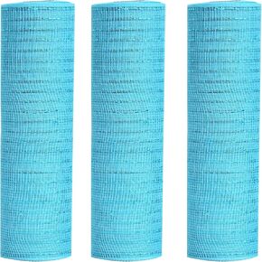 10'' White Deco Mesh, Metallic Poly Mesh Ribbons with Iridescent Foil, for DIY Wreath Supplies,Party, Wedding Decoration,Swags Crafts, 10 inch x 30 feet, 3 Rolls