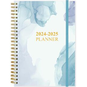 2025 Planner - A5 To Do List Planner from January 2025 - December 2025, Planner 2025 with Flexible Cover, Tabs, Inner Pocket, 6.4" x 8.5", Rose Floral