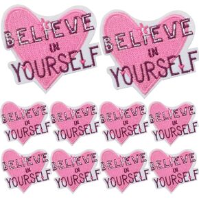 10pcs A Lil' Bougie Iron on Patches Classic Black White Mixed Stay Weird Boy Embroidered Applique Funny Letters Words Sew on Decorative Patch for Clothes Jeans Jackets Hats Backpacks