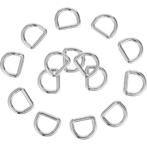 15PCS 1 Inch D Ring Heavy Duty Metal D Rings Clip, Stainless-Steel Welded Solid Small Dee Rings Buckle for Purse, Dog Collars, Backpacks, Webbing Straps