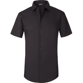 Alex Vando Mens Dress Shirts Casual Regular Fit Short Sleeve Men Button Down Shirt