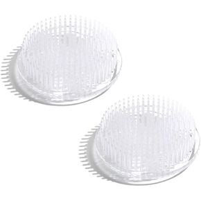 2pcs Flower Frog Round Plastic Flower Arrangement Holder Floral Pin Frog 70mm / 2.76 Inch (White) (White)