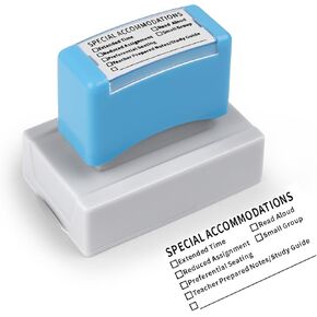 Special Accommodations Self Inking Stamp for Teachers SPED Modifications Rubber Stamp Teacher Back to School Teacher Stamps Teacher Must Haves Dormitory Supplies (Blue)
