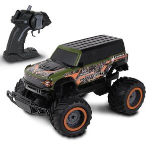 NKOK Realtree: RTR RC - Ford Bronco Raptor - Green-Orange-Camo - 2.4 Ghz High Performance for Donuts & Wheelies, Turbo Boost, Radio Controlled Vehicle