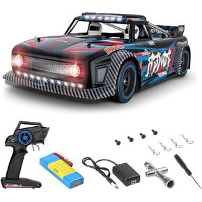 GoolRC WLtoys 104072 RC Car, 1:10 Scale Brushless 4WD 60KM/H High Speed RC Racing Car with LED Light for Kids and Adults