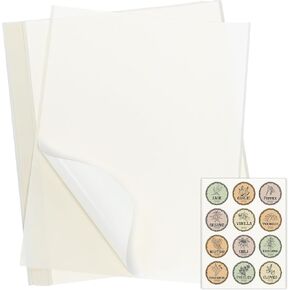 L LIKED Dissolvable Food Labels 8.5" x 11" Printable Sticker Paper for Laser & Inkjet Printers 25 Dissolvable Labels for Food Rotation,Dissolvable Containers Labels,Removable Freezer Labels-25 Sheets