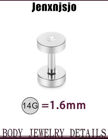 Jenxnjsjo 14g to 7/8in Ear Gauges Plugs Tunnels Taper Earrings Stretching Expander Kit Set for Women Men in Kuwait