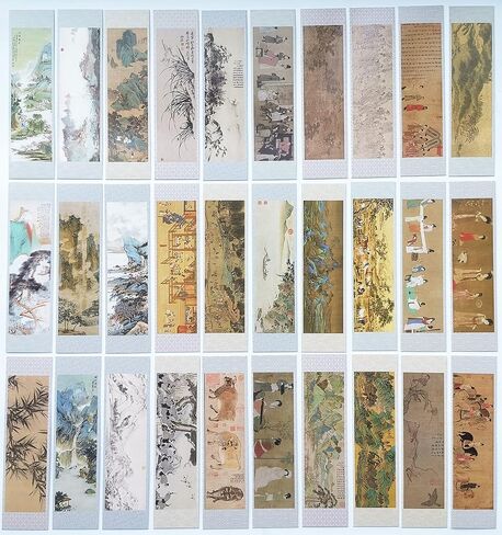Traditional Chinese Painting Bookmarks Chinese Brush Ink Watercolor Painting Book Mark 30Pcs in Kuwait