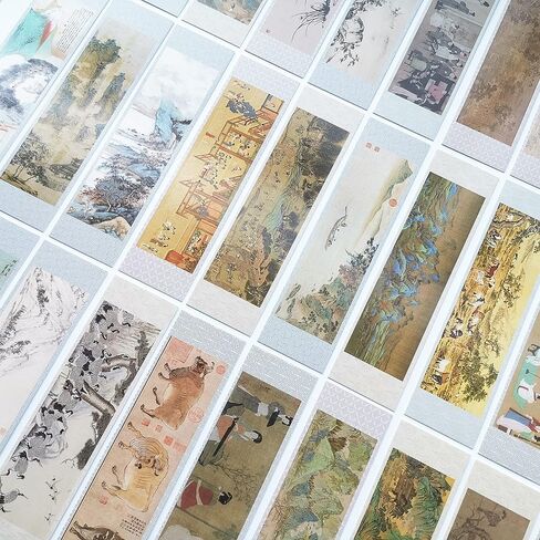 Traditional Chinese Painting Bookmarks Chinese Brush Ink Watercolor Painting Book Mark 30Pcs in Kuwait
