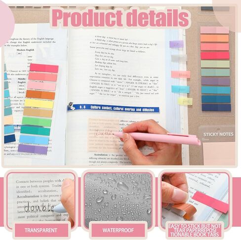 Book Annotation Kit Set of Pencil Case Pouch Included Annotating Bookmark Kit, Highlighter Marker, Pens, Sticky Notes, Book Tracker Bookmarks and Book Stickers for Reading (Classic) in Saudi Arabia