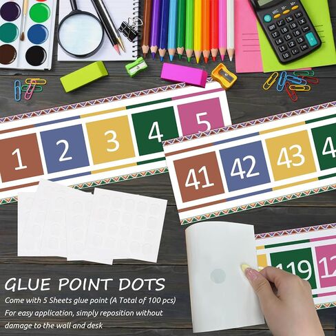Number Line for Classroom Wall,Number Line Bulletin Board Border 0-120 Laminated Number Line Strips Chalkboard Brights Number Line Math Poster Classroom Decorations for Teachers in Saudi Arabia