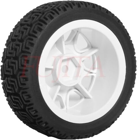 fujita 1/10 RC ON-Road Rubber Racing Tire Rim 68mm OD for 1/10 RC Rally Car Tamiya XV01 XV02 TT02 PTG HSP RGT Kyosho FAZER MK2 PTG （White A） in Saudi Arabia