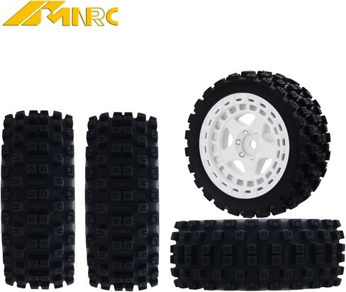 Pre Glued Wheel and Tires Plastic Rim Rubber for 1/18 Typhon Grom 223S Series Upgrades Part Black in Kuwait