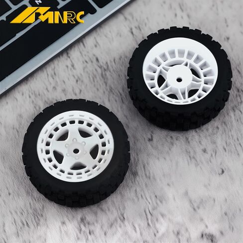 Pre Glued Wheel and Tires Plastic Rim Rubber for 1/18 Typhon Grom 223S Series Upgrades Part Black in Kuwait