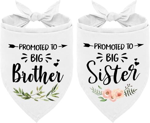 Funny Soon to Be Big Sister Dog Bandana, White Big Sister Bandana for Dog Pet Dog Triangle Scarf, Gender Revealing Baby Announcement Dog Bandana Dog Lovers Gifts in Kuwait