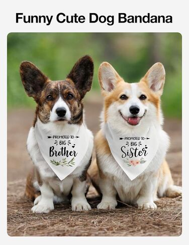 Funny Soon to Be Big Sister Dog Bandana, White Big Sister Bandana for Dog Pet Dog Triangle Scarf, Gender Revealing Baby Announcement Dog Bandana Dog Lovers Gifts in Kuwait
