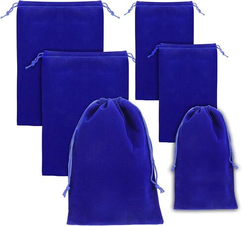 Adult Toy Storage Bags, 6 Pcs Black Velvet Drawstring Pouch Adjustable Toy Organizer Bags Foldable Ditty Bag for Women Men Toy Cosmetic Underwear Sunglasses Travel Camping (7×9.8 Inch, 4×7.9 Inch) in Saudi Arabia