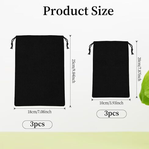 Adult Toy Storage Bags, 6 Pcs Black Velvet Drawstring Pouch Adjustable Toy Organizer Bags Foldable Ditty Bag for Women Men Toy Cosmetic Underwear Sunglasses Travel Camping (7×9.8 Inch, 4×7.9 Inch) in Saudi Arabia