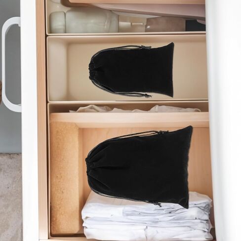 Adult Toy Storage Bags, 6 Pcs Black Velvet Drawstring Pouch Adjustable Toy Organizer Bags Foldable Ditty Bag for Women Men Toy Cosmetic Underwear Sunglasses Travel Camping (7×9.8 Inch, 4×7.9 Inch) in Saudi Arabia