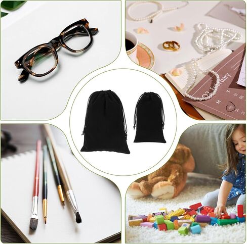 Adult Toy Storage Bags, 6 Pcs Black Velvet Drawstring Pouch Adjustable Toy Organizer Bags Foldable Ditty Bag for Women Men Toy Cosmetic Underwear Sunglasses Travel Camping (7×9.8 Inch, 4×7.9 Inch) in Saudi Arabia