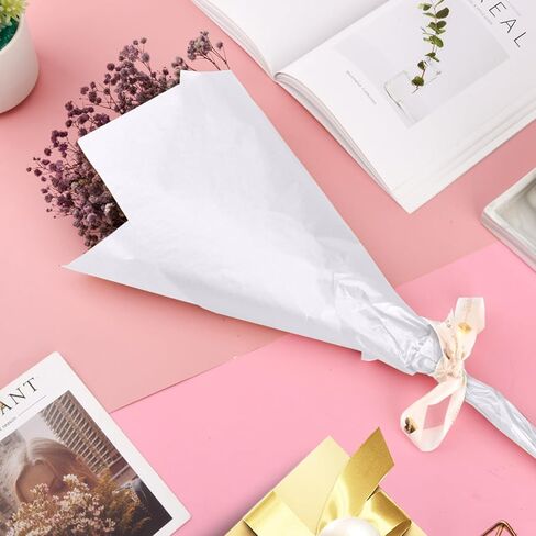 Hlonon 100 Sheets White Tissue Paper 12 x 20 Inches Recyclable White Wrapping Paper Bulk for DIY Crafts Birthday Baby Shower Christmas Gift Wrapping Crafts Decor in Saudi Arabia