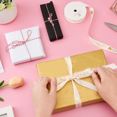 Hlonon 100 Sheets White Tissue Paper 12 x 20 Inches Recyclable White Wrapping Paper Bulk for DIY Crafts Birthday Baby Shower Christmas Gift Wrapping Crafts Decor in Saudi Arabia