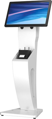 Sleek Floor Stand Kiosk for Monitors – CTA Sleek Floor Kiosk Stand with Printer Slot for Monitors 15" to 32" up to 60lbs - for Check-in Stations & POS Stations & More - White (ADD-LDSLEEKW) in Kuwait