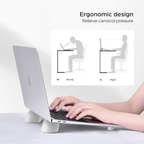 Laptop Risers for Desk, Mini Laptop Cooling Stand, Magnetic Pads Keyboard Riser, Ergonomic Laptops Feet, Compatible with MacBook Air Pro, with Dell, with HP, More 10-15.6" Laptops in Kuwait