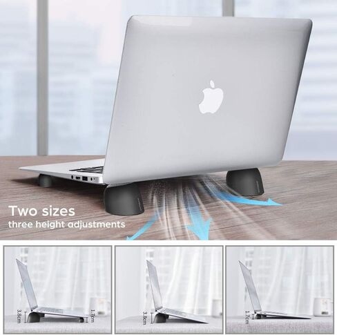Laptop Risers for Desk, Mini Laptop Cooling Stand, Magnetic Pads Keyboard Riser, Ergonomic Laptops Feet, Compatible with MacBook Air Pro, with Dell, with HP, More 10-15.6" Laptops in Kuwait