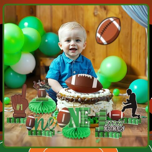 12 Pack Mixed Sports Honeycomb Centerpieces Decorations Football Basketball Baseball Soccer Birthday Table Topper Sign Decors for Boys' Birthday Gameday Celebration Sports Theme Desktop Decoration in Kuwait