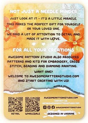 مجموعة Awesome Pattern Studio Needle Minder Set - Mandala Hummingbird Needle Needle Minder + 2 Needle Threaders. دبوس المينا للغرزة المتقاطعة والتطريز والحرف in Kuwait