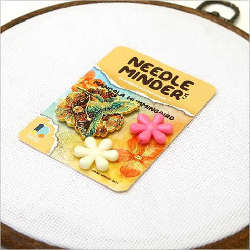 مجموعة Awesome Pattern Studio Needle Minder Set - Mandala Hummingbird Needle Needle Minder + 2 Needle Threaders. دبوس المينا للغرزة المتقاطعة والتطريز والحرف in Kuwait