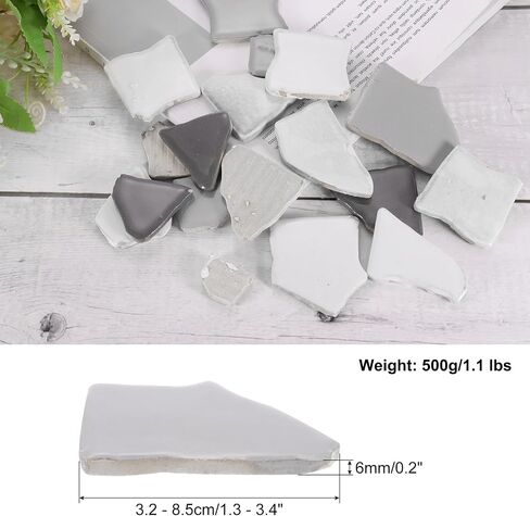 uxcell 500g/1.1LB Irregular Ceramics Mosaic Tiles, 1.3-2 cm Bulk Stained Ceramic Mosaic Pieces Stones Mosaic Kits for DIY Art Craft Projects Home Decor, Mixed Brown in Saudi Arabia