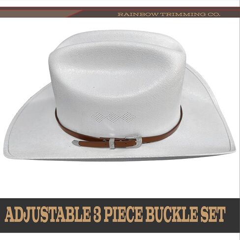 Premium Black Western Hat Band: Versatile Leather Cowboy Hat Accessory for Men & Women - Enhance Your Black Cowboy Hat with Classic Style Bands in Saudi Arabia