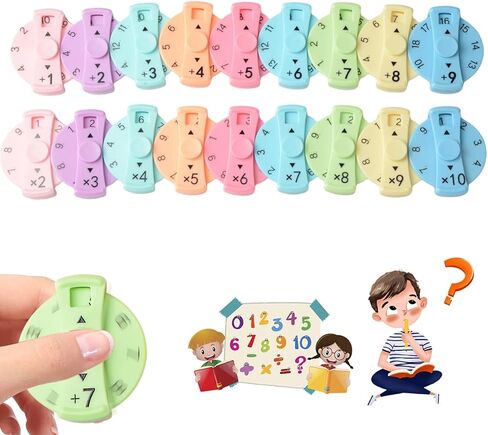 Updated Math Fact Fidget Spinners, Math Facts Fidget Spinners, This is for All The Stimmers - Fidgeters Who are Learning Math, Division and Multiplication on One Fidget (Both 18pcs) in Saudi Arabia